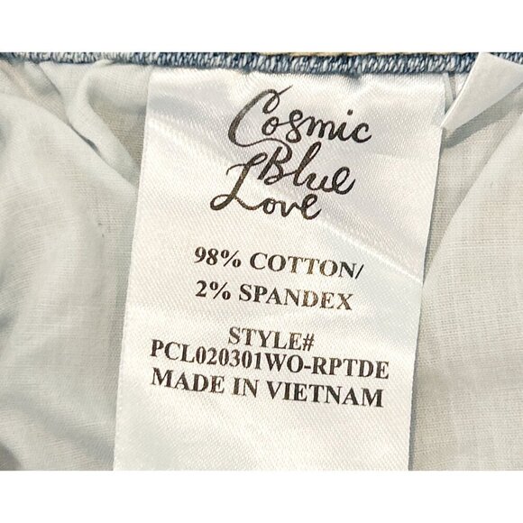 Cosmic Blue Love Women's Jodie Distressed Short Blue Size 30 NWT - Picture 7 of 10